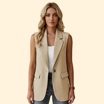 Women's Sleeveless Blazer | Chic Tailored Vest | Smart Casual Layering | Steven & Levon