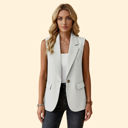 Women's Sleeveless Blazer | Chic Tailored Vest | Smart Casual Layering | Steven & Levon