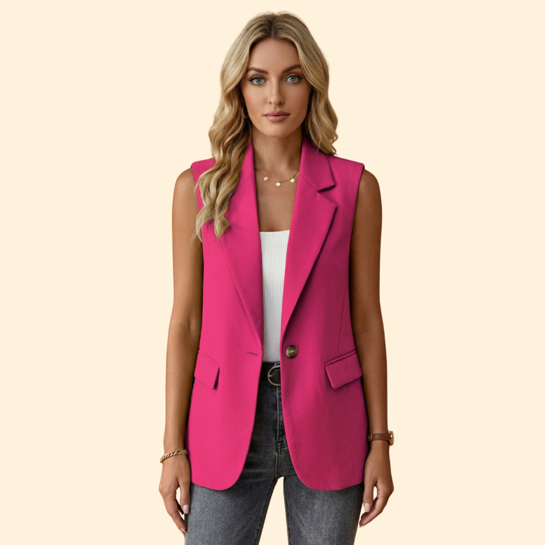 Women's Sleeveless Blazer | Chic Tailored Vest | Smart Casual Layering | Steven & Levon