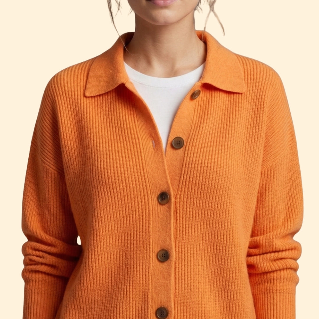 Women's Collared Knit Cardigan | Soft Button-Up Casual Sweater | Steven & Levon