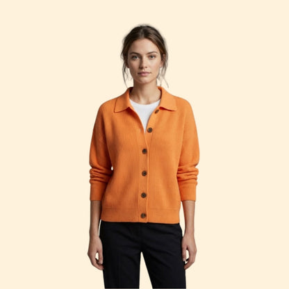 Women's Collared Knit Cardigan | Soft Button-Up Casual Sweater | Steven & Levon