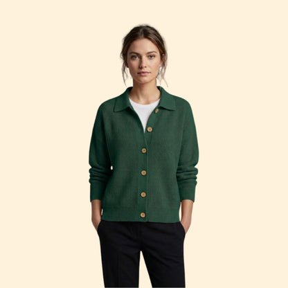 Women's Collared Knit Cardigan | Soft Button-Up Casual Sweater | Steven & Levon