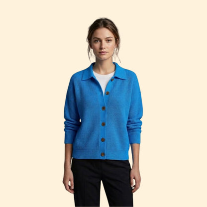Women's Collared Knit Cardigan | Soft Button-Up Casual Sweater | Steven & Levon