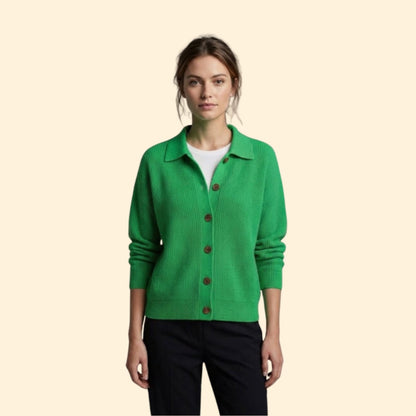 Women's Collared Knit Cardigan | Soft Button-Up Casual Sweater | Steven & Levon