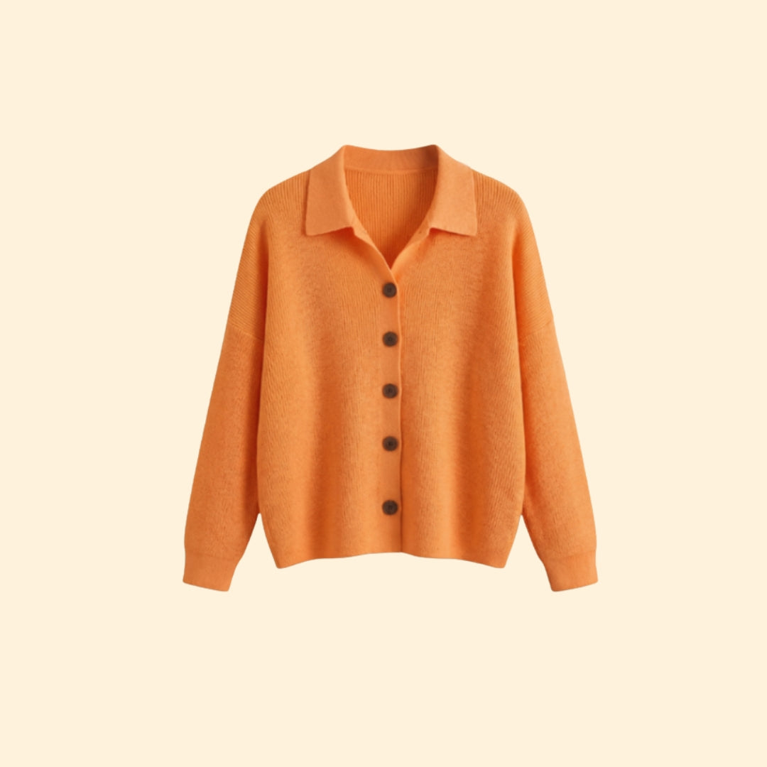 Women's Collared Knit Cardigan | Soft Button-Up Casual Sweater | Steven & Levon