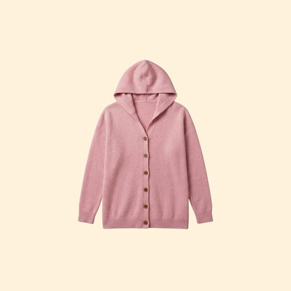 Hooded Button Cardigan | Women | Soft Knit | Button Front | Casual Layering Style | Steven & Levon