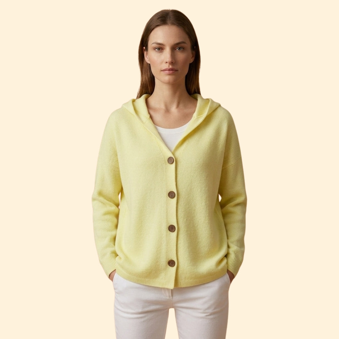Hooded Button Cardigan | Women | Soft Knit | Button Front | Casual Layering Style | Steven & Levon