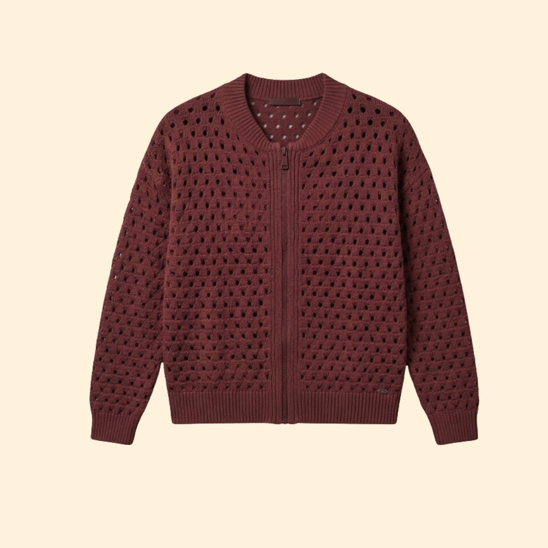 Women's Knit Zip Cardigan | Soft Long Sleeve Casual Sweater | Steven & Levon