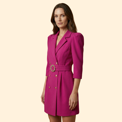 Women's Modern Blazer Dress | Tailored Mini Dress | Elegant Smart Occasion Wear | Steven & Levon