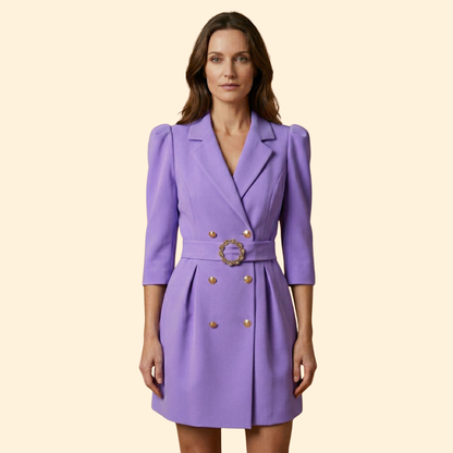 Women's Modern Blazer Dress | Tailored Mini Dress | Elegant Smart Occasion Wear | Steven & Levon