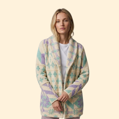 Women's Pattern Knit Cardigan | Cozy Long Sleeve Statement Sweater | Steven & Levon