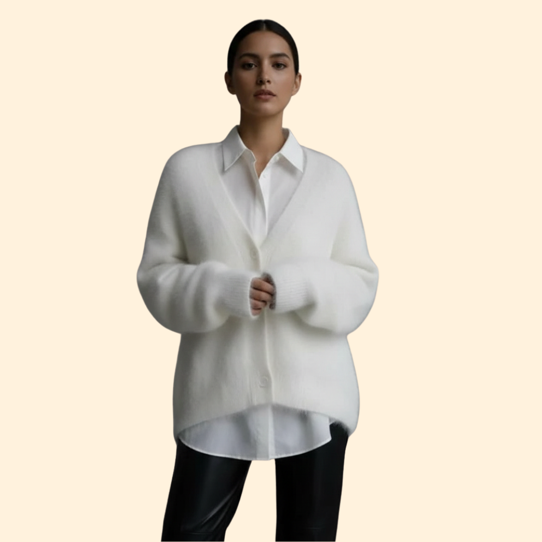 Women's Soft Knit Cardigan | Cozy Long Sleeve Layering Sweater | Steven & Levon