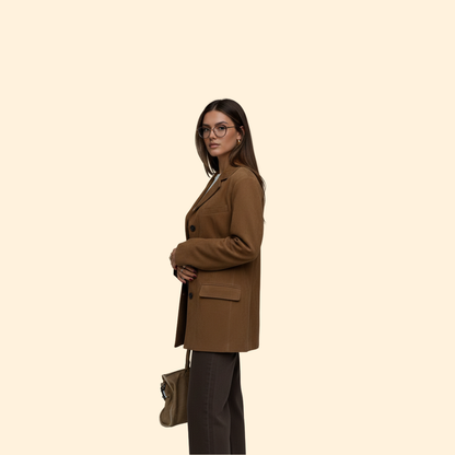 Women's Suede Blazer | Soft Tailored Jacket | Elegant Smart Casual Style | Steven & Levon