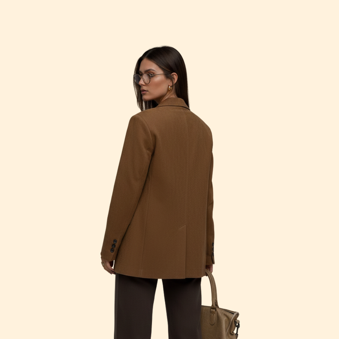 Women's Suede Blazer | Soft Tailored Jacket | Elegant Smart Casual Style | Steven & Levon
