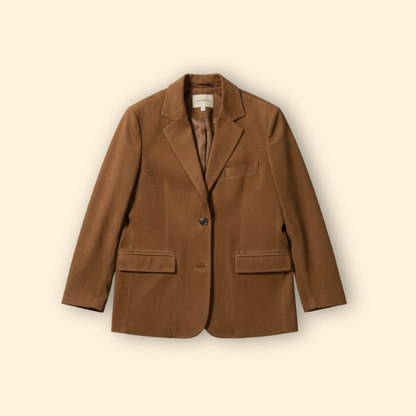 Women's Suede Blazer | Soft Tailored Jacket | Elegant Smart Casual Style | Steven & Levon