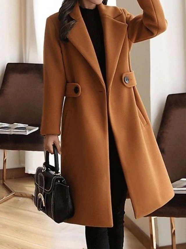 Women's Belted Winter Coat | Elegant Long Warm Outerwear | Classic Fitted Jacket | Steven & Levon