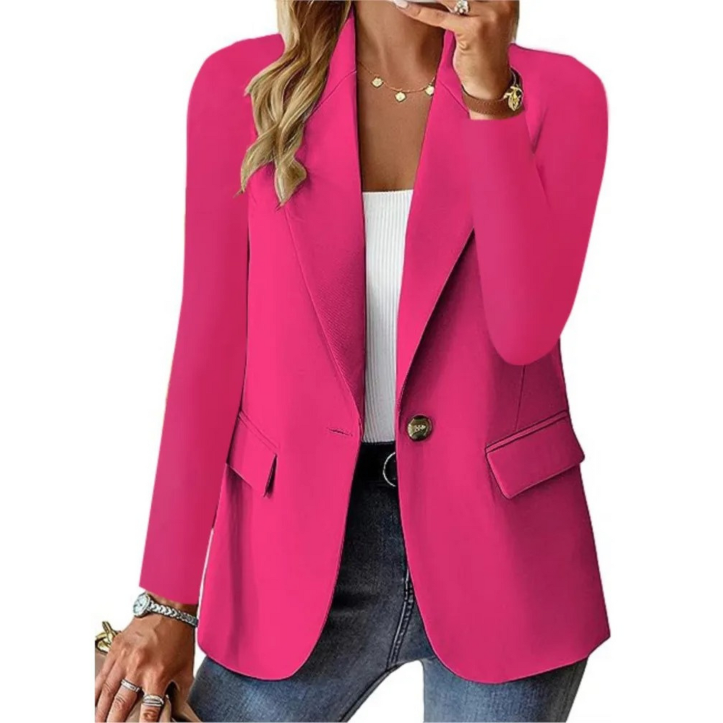 Women's Casual Long Sleeve Blazer | Women | Tailored Fabric Blend | Relaxed Fit Smart Outerwear | Steven & Levon