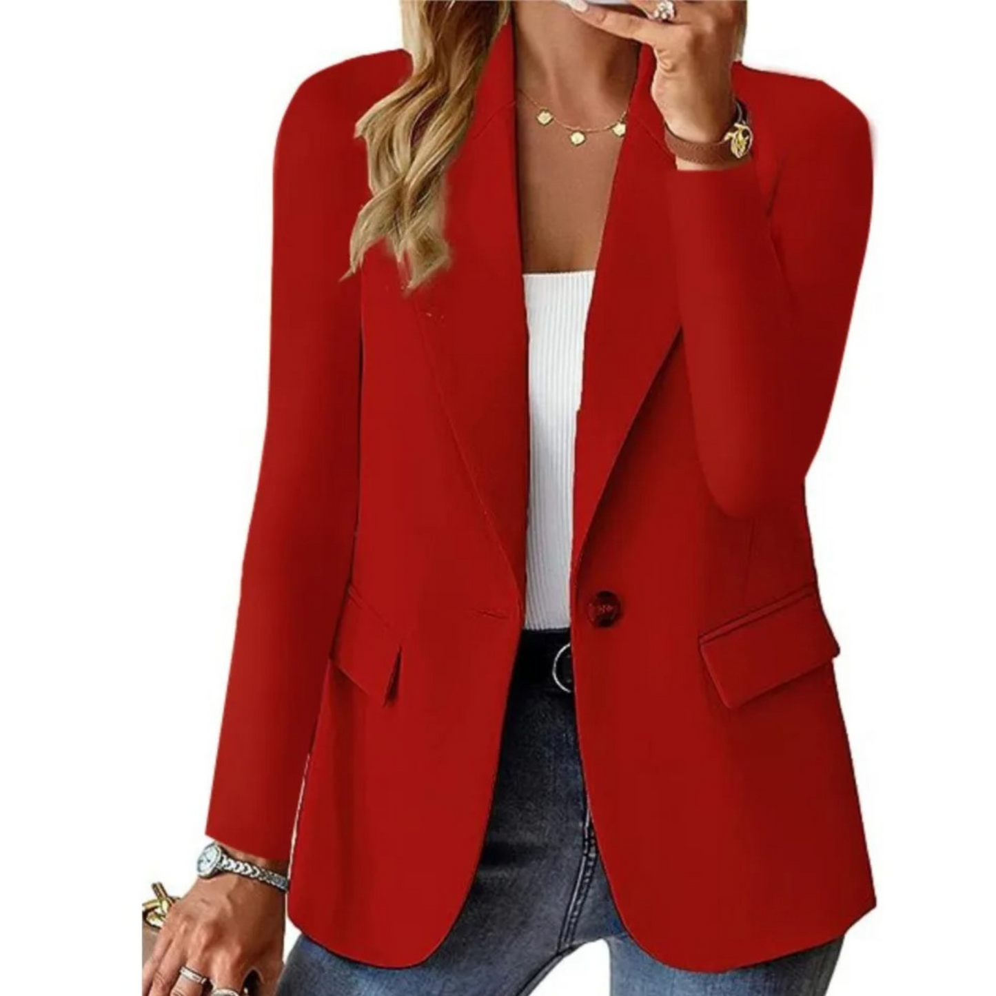 Women's Casual Long Sleeve Blazer | Women | Tailored Fabric Blend | Relaxed Fit Smart Outerwear | Steven & Levon