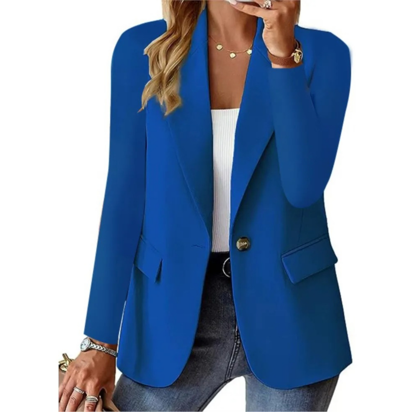 Women's Casual Long Sleeve Blazer | Women | Tailored Fabric Blend | Relaxed Fit Smart Outerwear | Steven & Levon