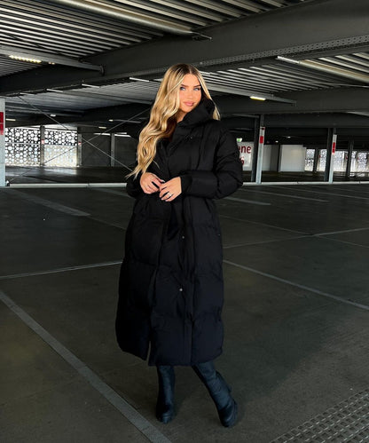 Women's Elegant Long Winter Jacket | Warm Quilted Coat | Stylish Outerwear | Steven & Levon