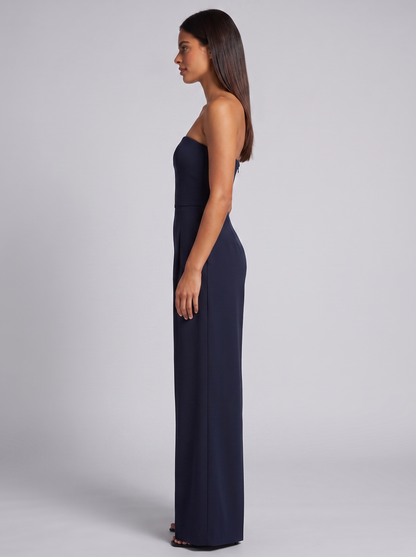 Women's Strapless Jumpsuit | Elegant Wide Leg | Pockets | Steven & Levon