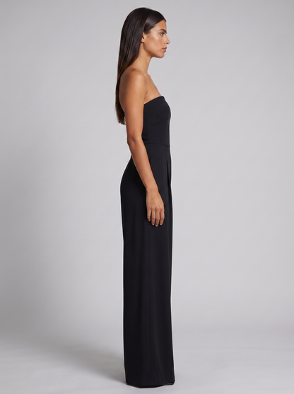 Women's Strapless Jumpsuit | Elegant Wide Leg | Pockets | Steven & Levon