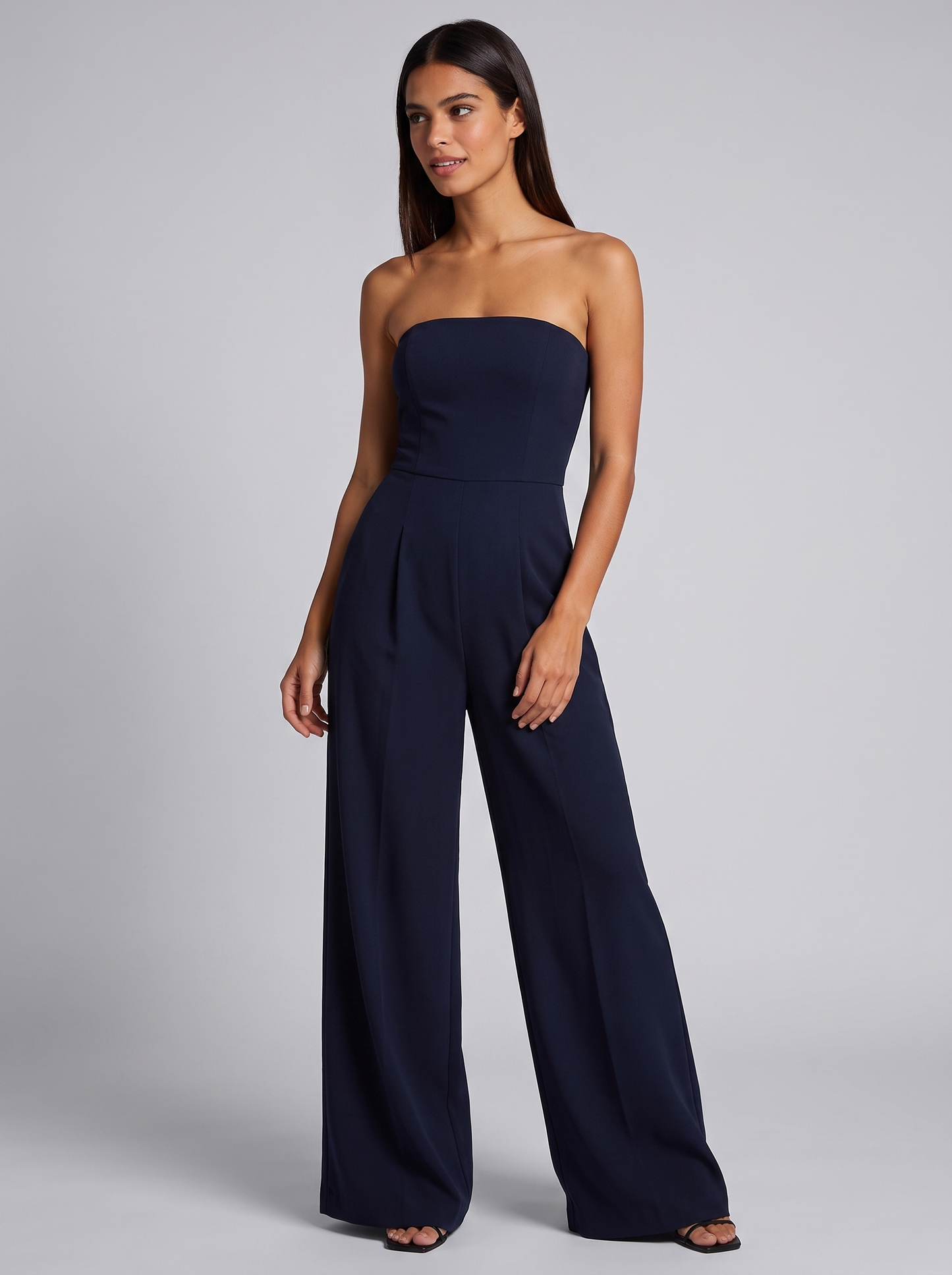 Women's Strapless Jumpsuit | Elegant Wide Leg | Pockets | Steven & Levon
