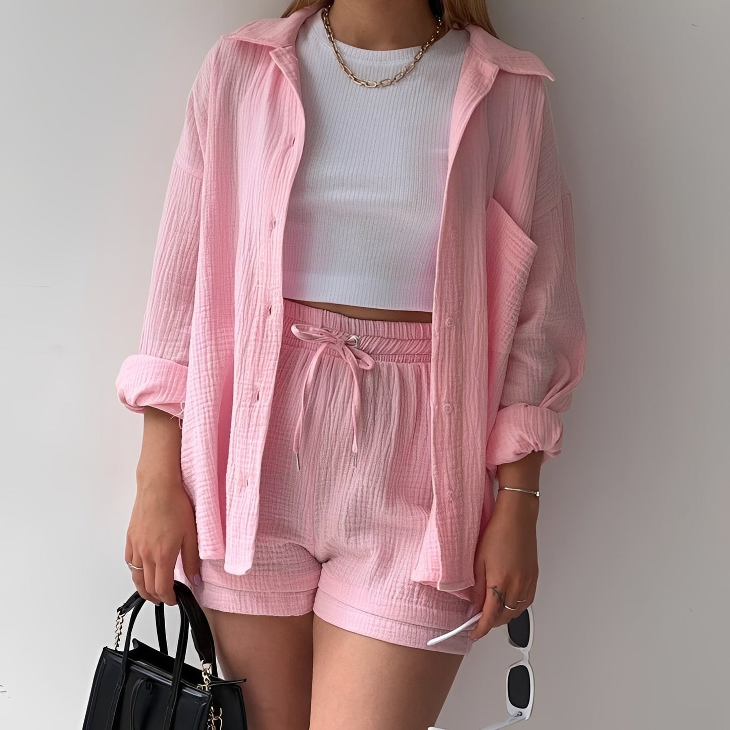 Elegant Summer Two Piece Set | Women | Lightweight Matching Co-Ord Outfit | Casual Holiday Wear | Steven & Levon