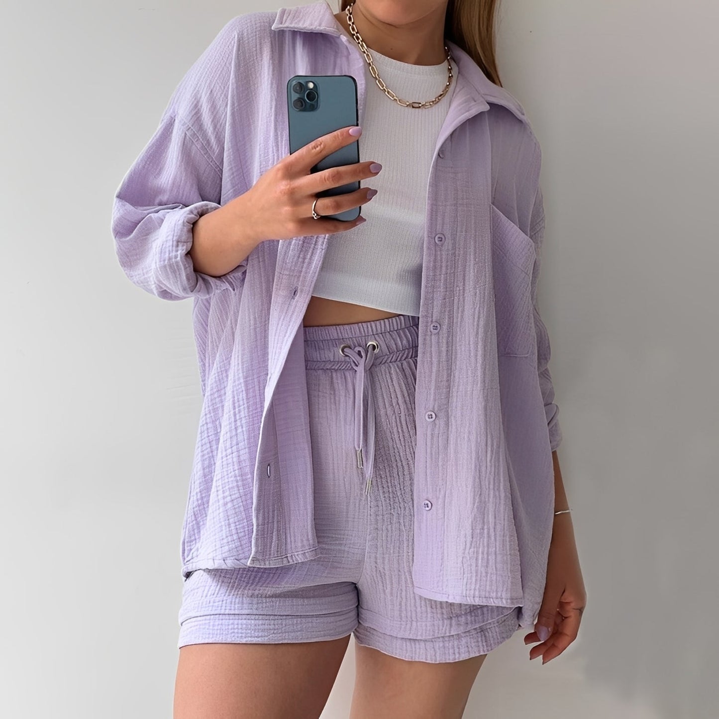 Elegant Summer Two Piece Set | Women | Lightweight Matching Co-Ord Outfit | Casual Holiday Wear | Steven & Levon