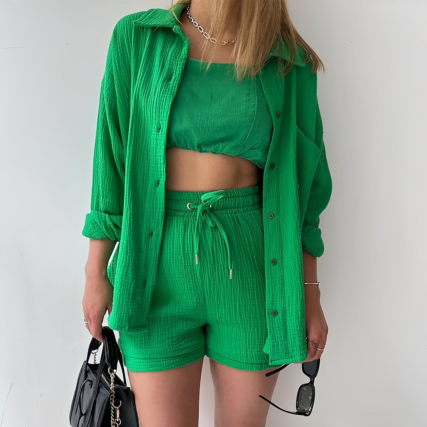Elegant Summer Two Piece Set | Women | Lightweight Matching Co-Ord Outfit | Casual Holiday Wear | Steven & Levon