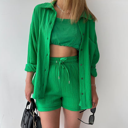 Elegant Summer Two Piece Set | Women | Lightweight Matching Co-Ord Outfit | Casual Holiday Wear | Steven & Levon