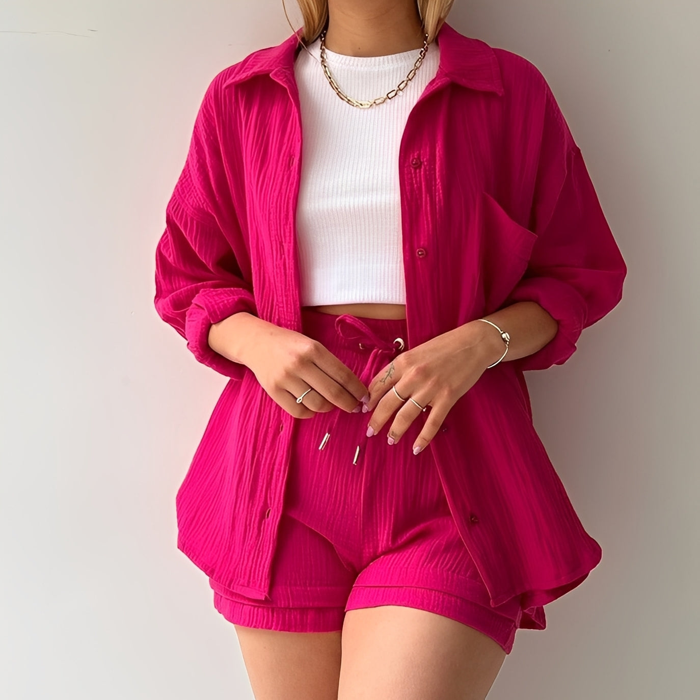 Elegant Summer Two Piece Set | Women | Lightweight Matching Co-Ord Outfit | Casual Holiday Wear | Steven & Levon