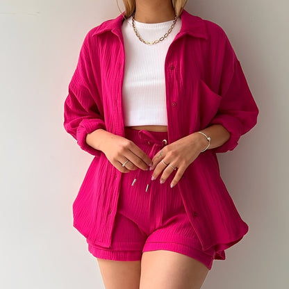 Elegant Summer Two Piece Set | Women | Lightweight Matching Co-Ord Outfit | Casual Holiday Wear | Steven & Levon