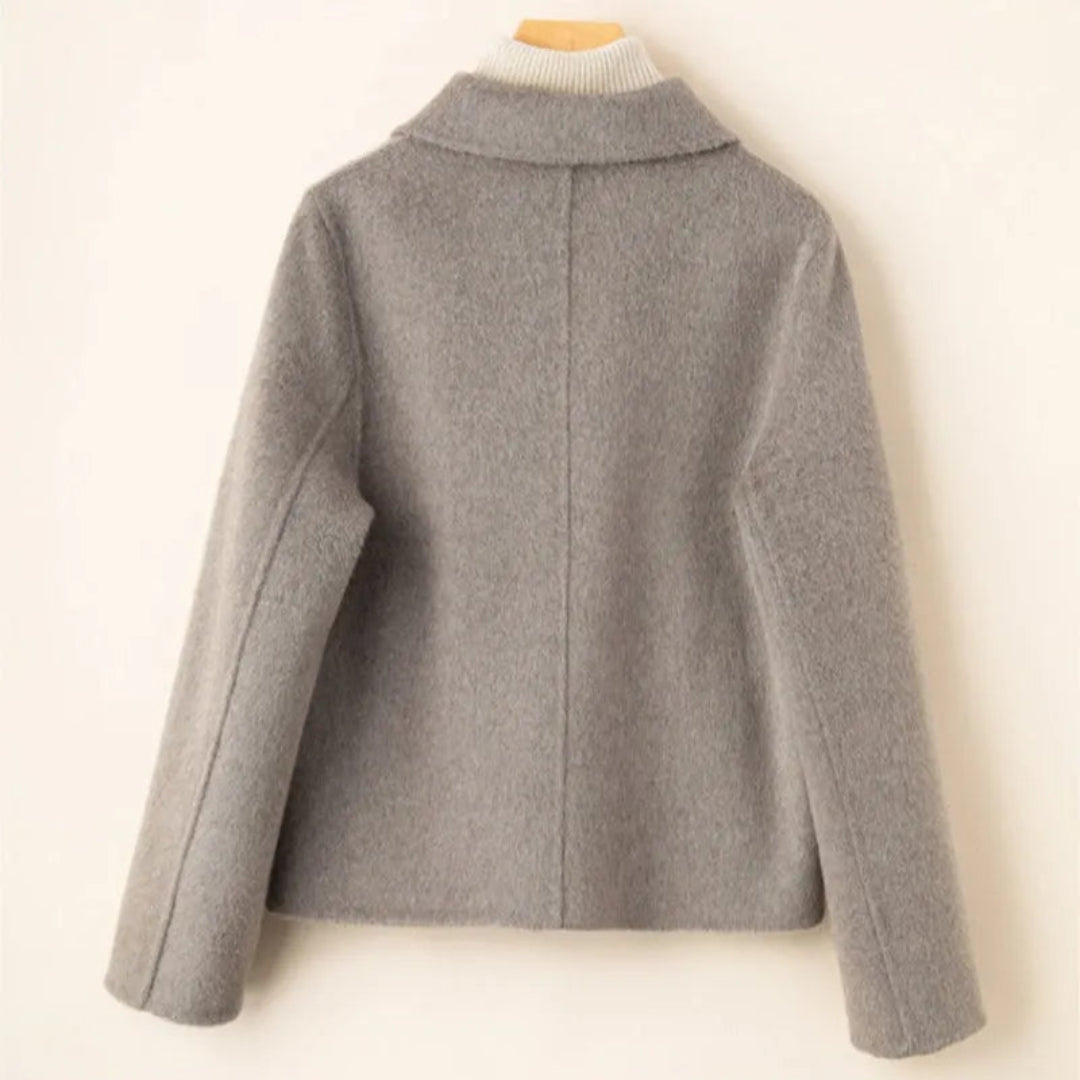 Women's Elegant Wool Coat |Women | Wool Blend | Doll Collar Tailored Winter Outerwear | Steven & Levon