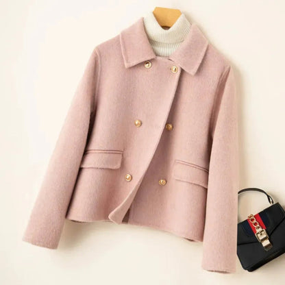 Women's Elegant Wool Coat |Women | Wool Blend | Doll Collar Tailored Winter Outerwear | Steven & Levon