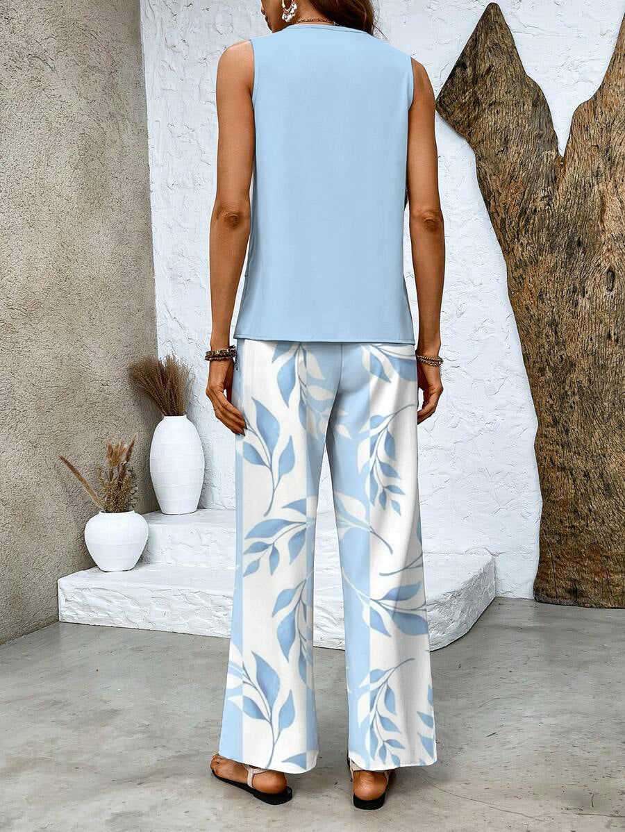 Women's Flowy Top & Relaxed Bottoms Set | Elegant Two-Piece Outfit | Steven & Levon