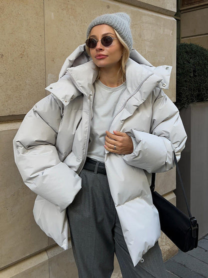 Women's Hooded Puffer Jacket | Warm Quilted Winter Coat | Lightweight Insulated Outerwear | Steven & Levon