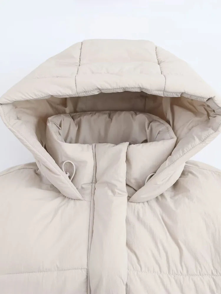 Women's Hooded Puffer Jacket | Quilted Winter Coat | Warm Insulated Outerwear | Steven & Levon