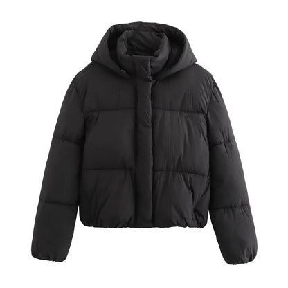 Women's Hooded Puffer Jacket | Quilted Winter Coat | Warm Insulated Outerwear | Steven & Levon