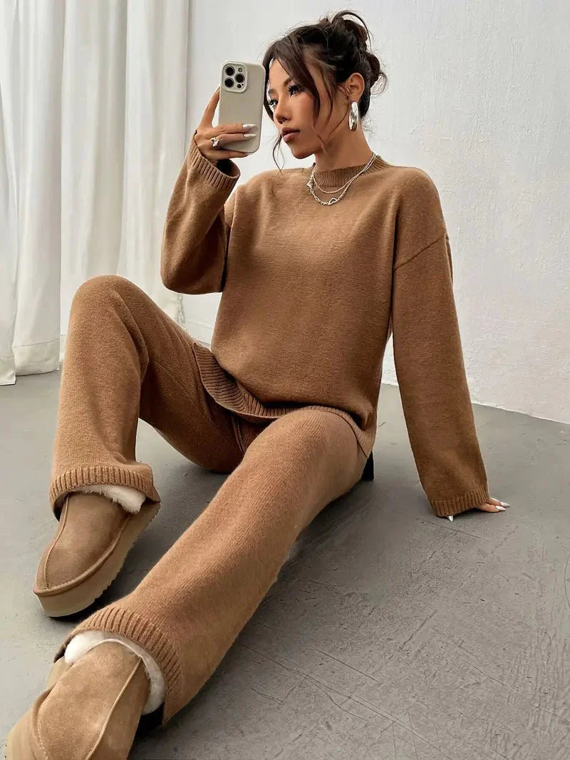 Women's Knit Lounge Set | Soft Two-Piece Outfit | Relaxed Fit | Steven & Levon
