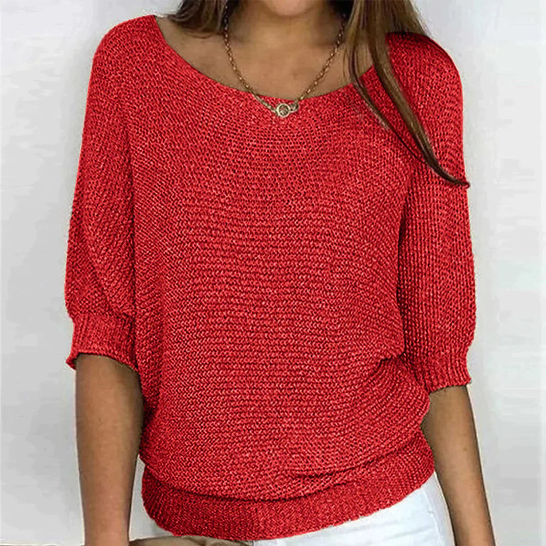 Women’s Knit Top | Elegant Knit Blouse | Breathable Stretch Fabric | Steven & Levon
