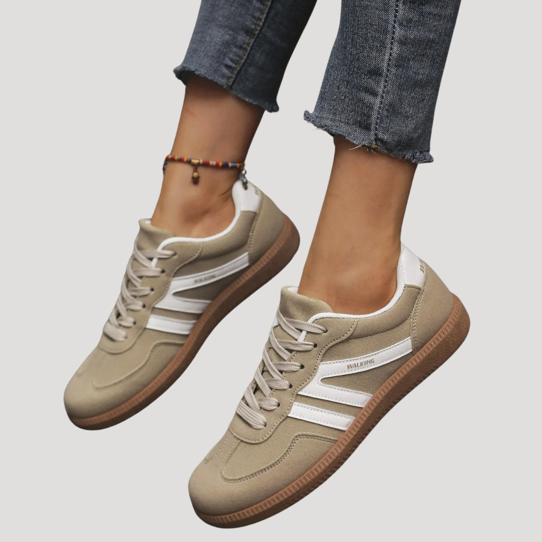 Women’s Lace-Up Casual Sneakers | Women | Synthetic Upper & Gum Rubber Sole | Low-Top Everyday Trainers | Steven & Levon