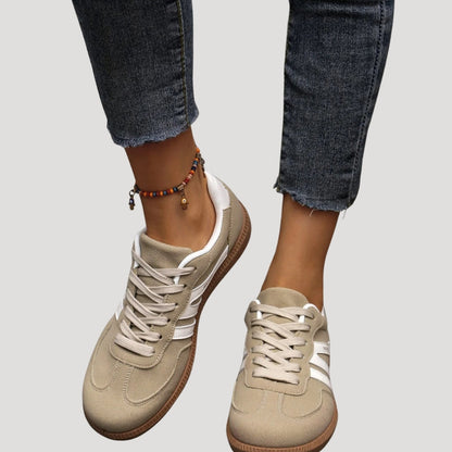Women’s Lace-Up Casual Sneakers | Women | Synthetic Upper & Gum Rubber Sole | Low-Top Everyday Trainers | Steven & Levon