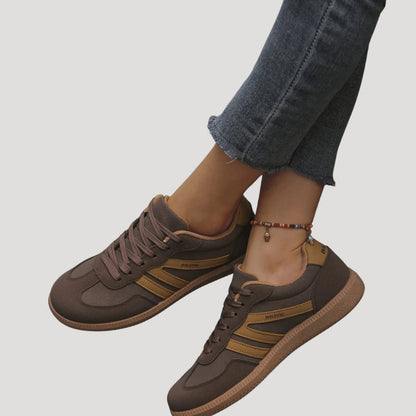 Women’s Lace-Up Casual Sneakers | Women | Synthetic Upper & Gum Rubber Sole | Low-Top Everyday Trainers | Steven & Levon