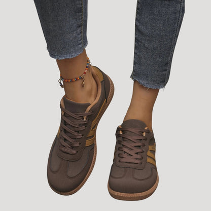 Women’s Lace-Up Casual Sneakers | Women | Synthetic Upper & Gum Rubber Sole | Low-Top Everyday Trainers | Steven & Levon