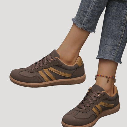 Women’s Lace-Up Casual Sneakers | Women | Synthetic Upper & Gum Rubber Sole | Low-Top Everyday Trainers | Steven & Levon