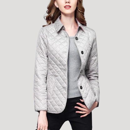 Women's Lightweight Padded Summer Jacket | Quilted Jacket | Women | Slim Fit Diamond Stitch | Steven & Levon