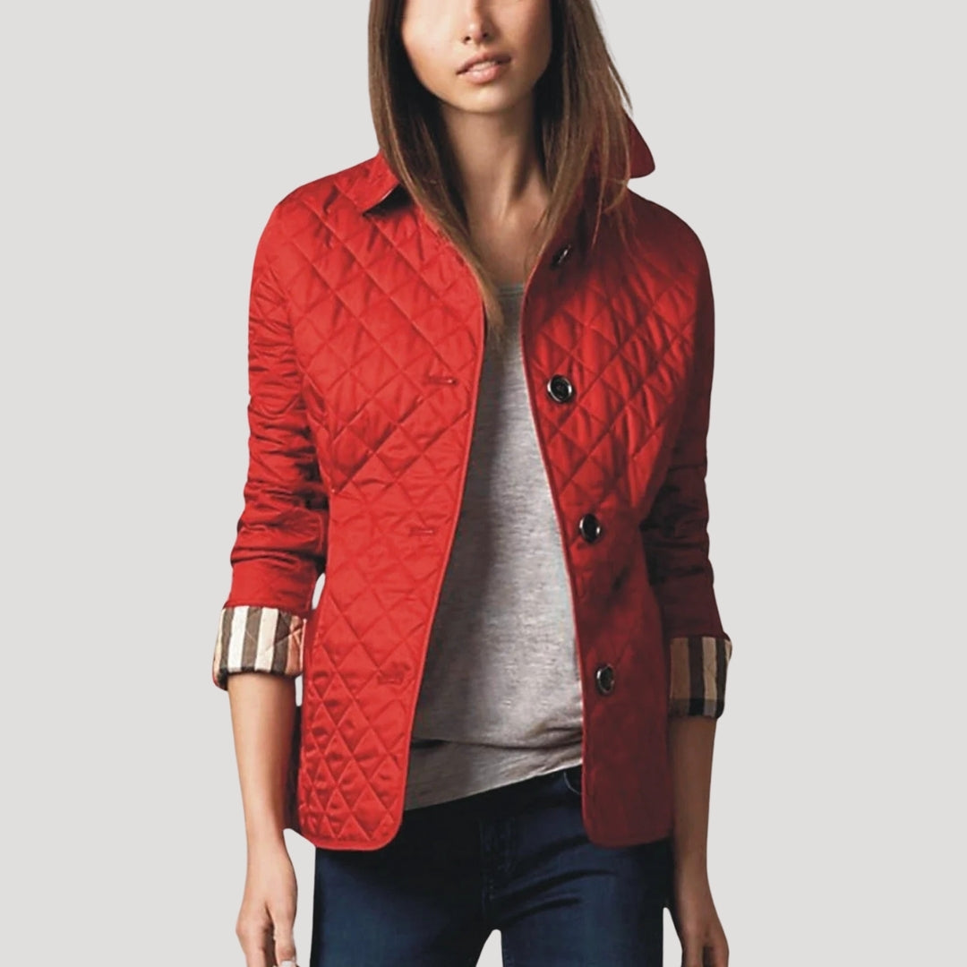 Women's Lightweight Padded Summer Jacket | Quilted Jacket | Women | Slim Fit Diamond Stitch | Steven & Levon