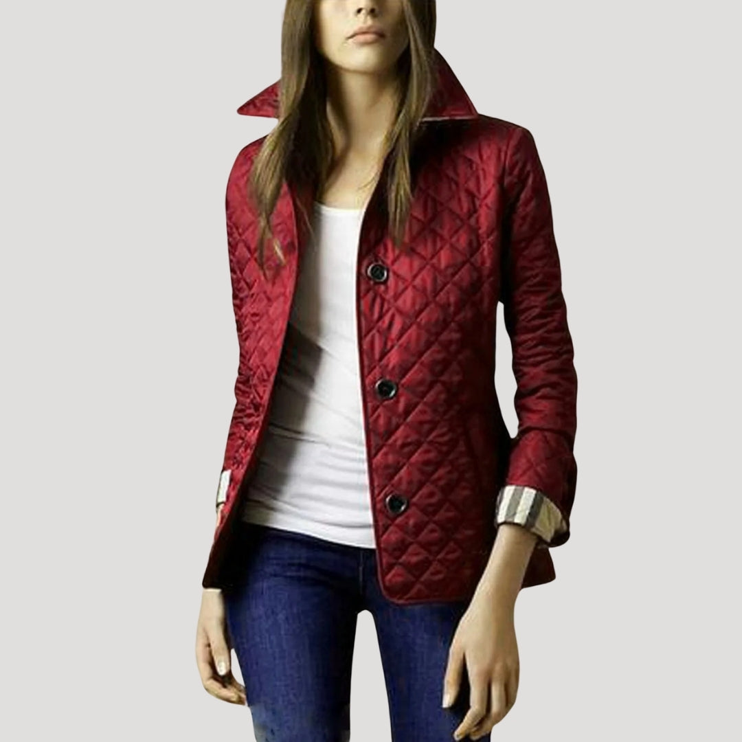 Women's Lightweight Padded Summer Jacket | Quilted Jacket | Women | Slim Fit Diamond Stitch | Steven & Levon