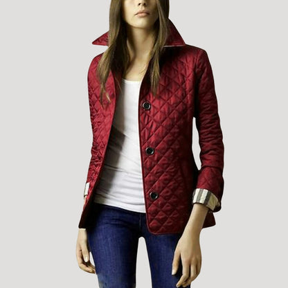 Women's Lightweight Padded Summer Jacket | Quilted Jacket | Women | Slim Fit Diamond Stitch | Steven & Levon